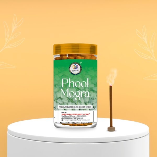 Shree Paras - Phool Mogra Bambooless Dry Dhoop Sticks 100g Jar